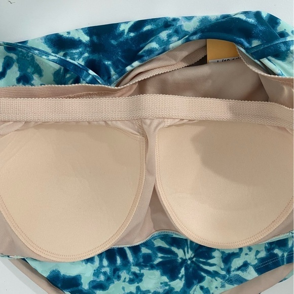 Women’s One Piece Tie-Dye Swimsuit Kona Sol Blue Size L (12-14) - Picture 5 of 9